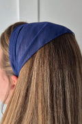 Bentita Tulle pe cordeluta, culoare Albastru Regal 56, pe cap