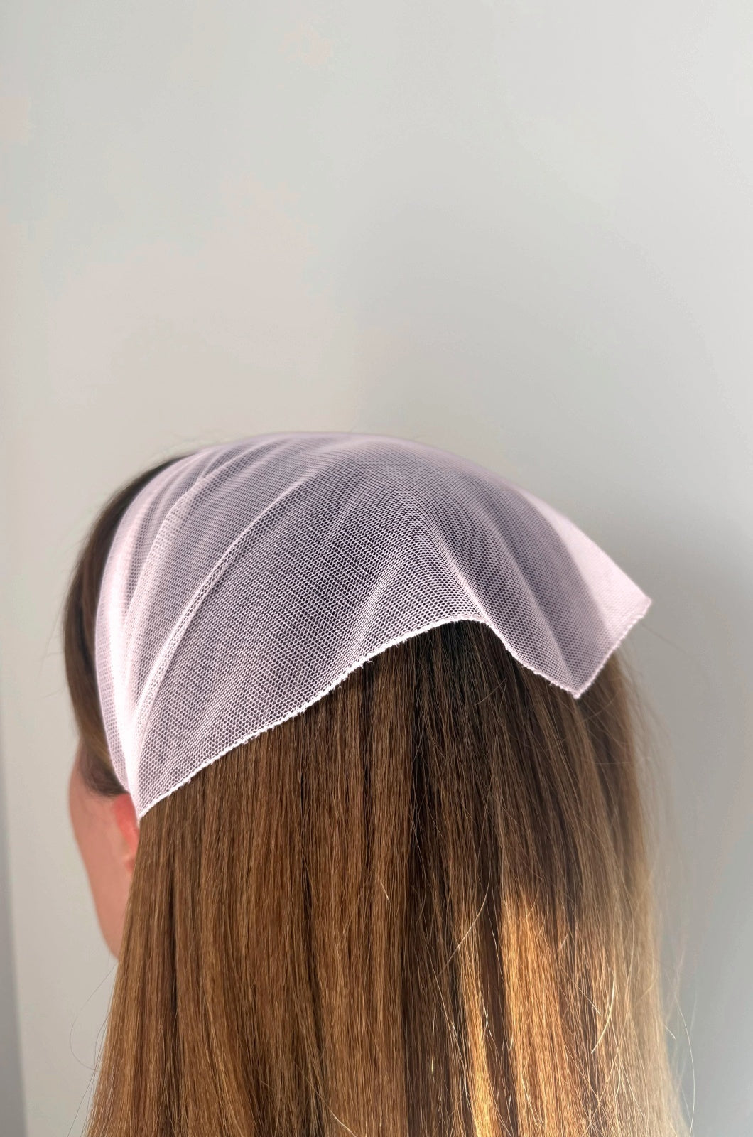 Batic Tulle fara Cordeluta, culoare Roz deschis 74, pe cap