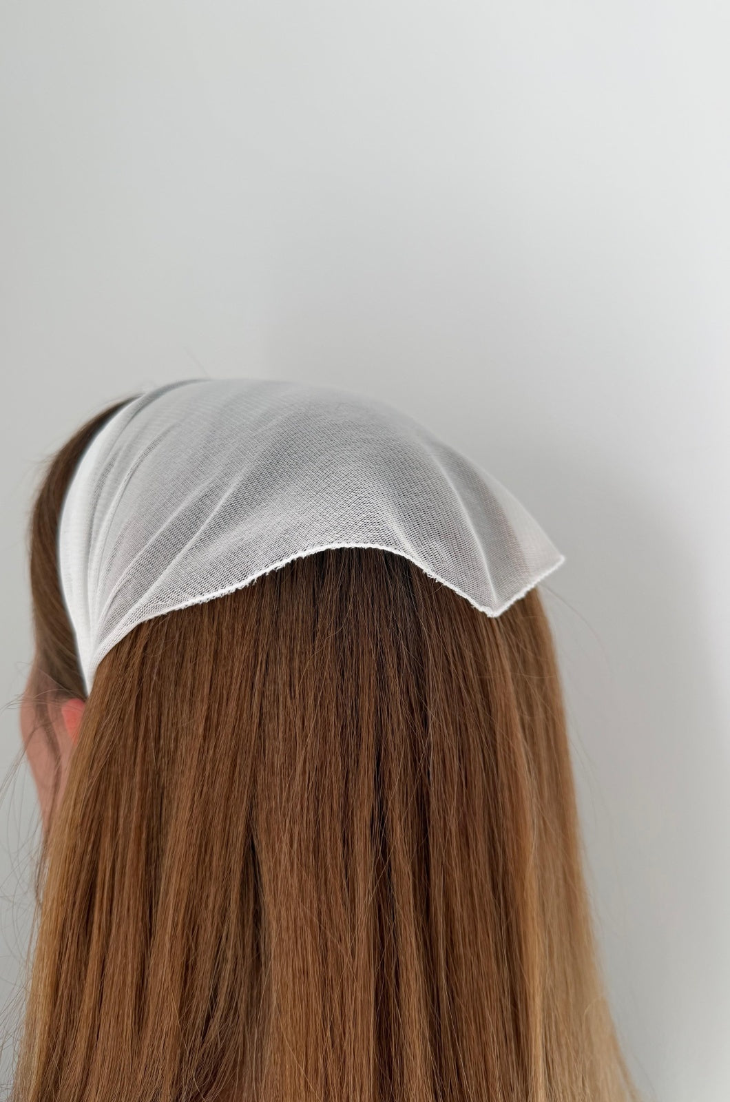 Batic Tulle fara Cordeluta, culoare Alb 78, pe cap